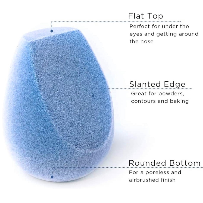 Spugna di fusione in microfibra di vendita calda, set di spugne per trucco da 4 pezzi, frullatore per trucco privo di lattice e perfetto per fondotinta, polveri e creme